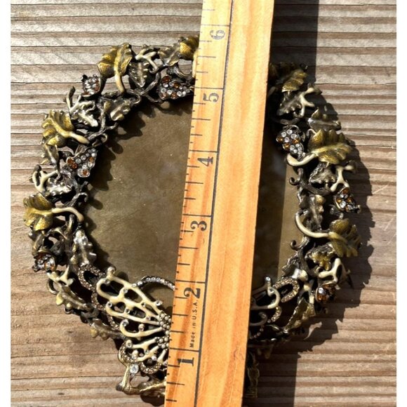 Jay Strongwater Round Butterfly Frame Swarovski Crystals - Picture 10 of 11